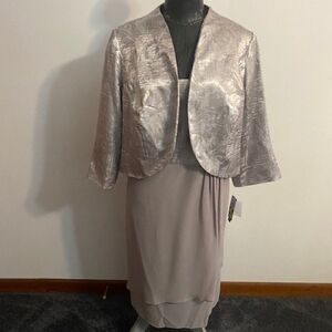 LE BOS 2 Piece Stone Jacket Mob dress , size 22W